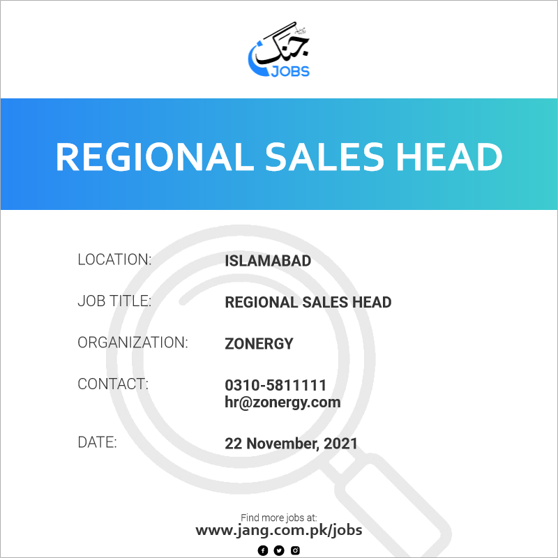 Regional Sales Head