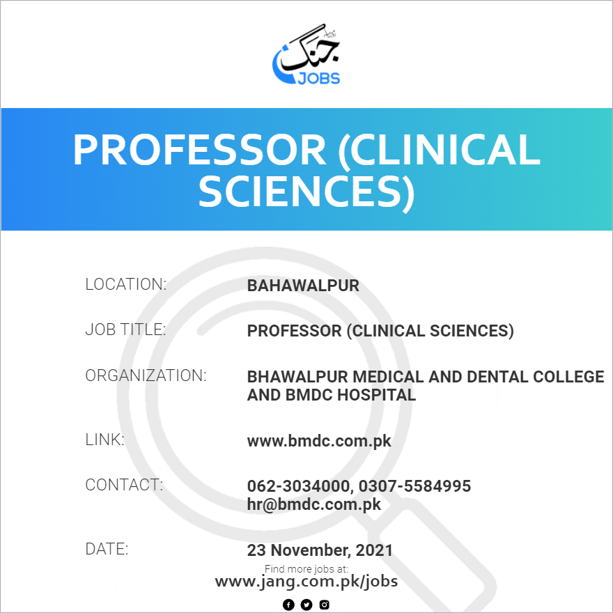Professor (Clinical Sciences)