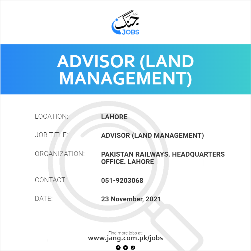 Advisor (Land Management)