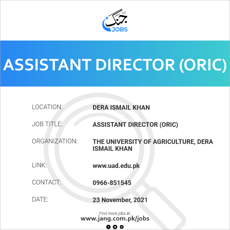 Assistant Director (ORIC)