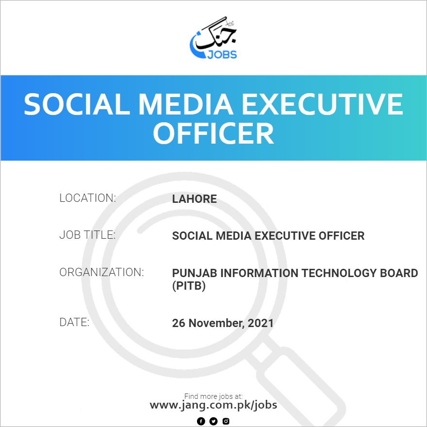 Social Media Executive Officer
