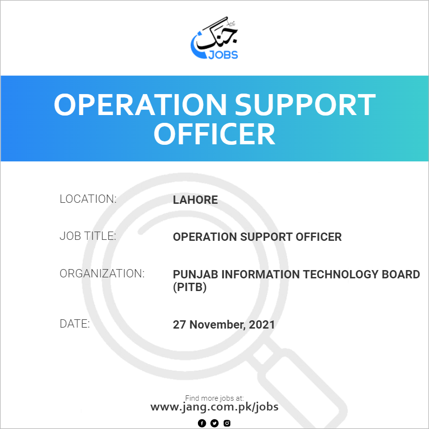 Operation Support Officer