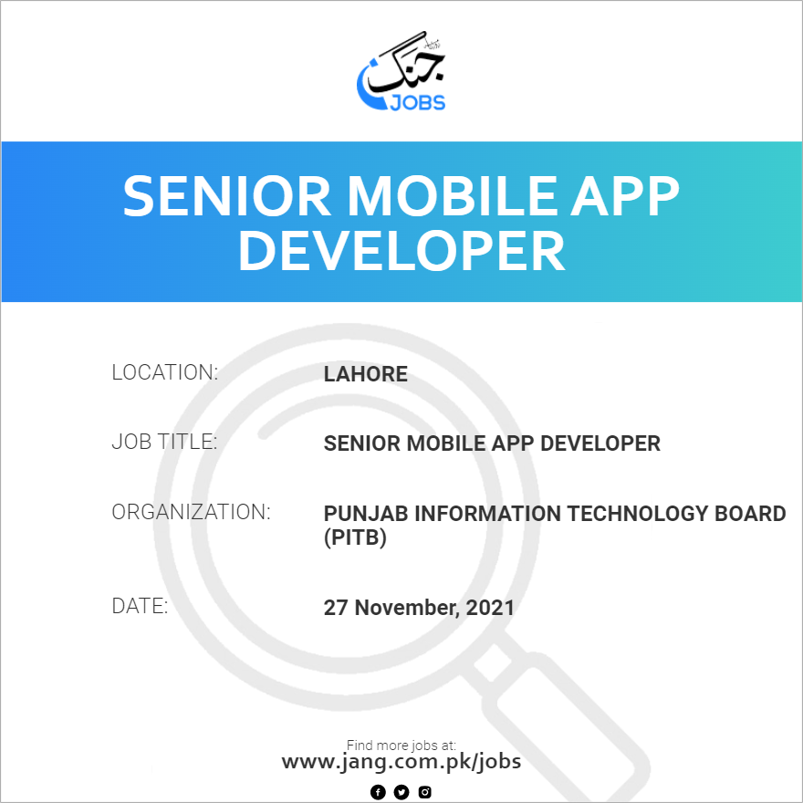 Senior Mobile App Developer