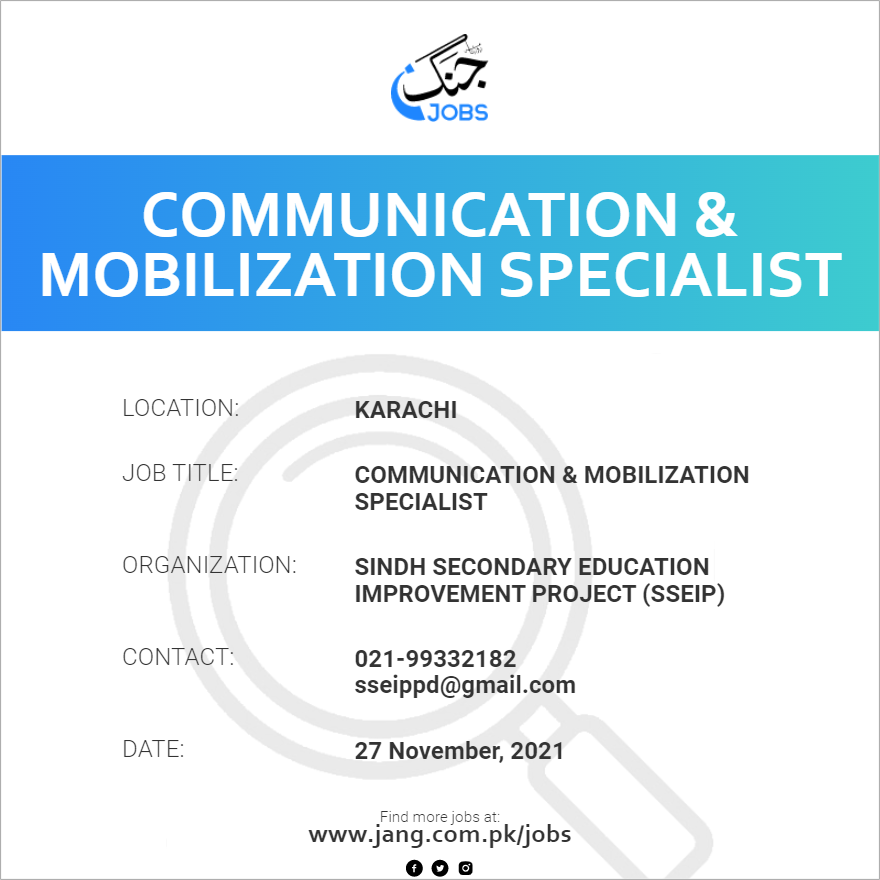 Communication & Mobilization Specialist