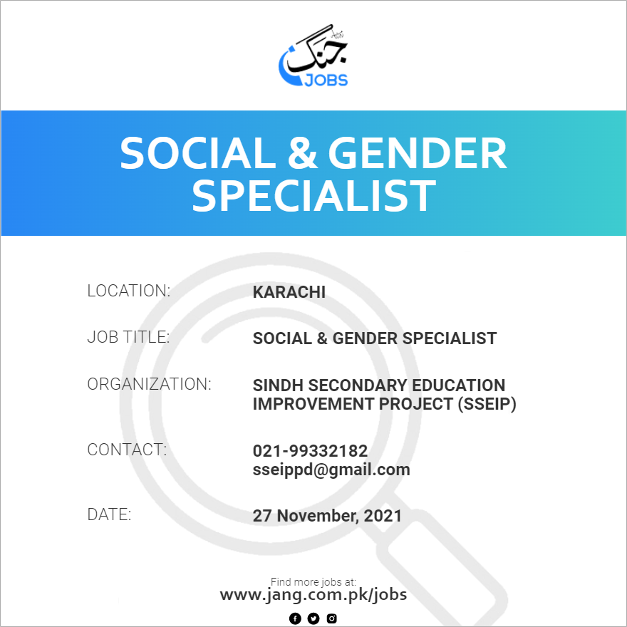 Social & Gender Specialist