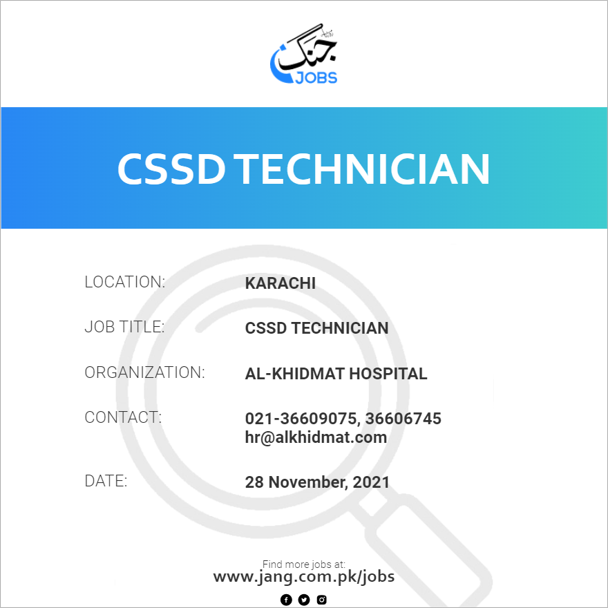 CSSD Technician