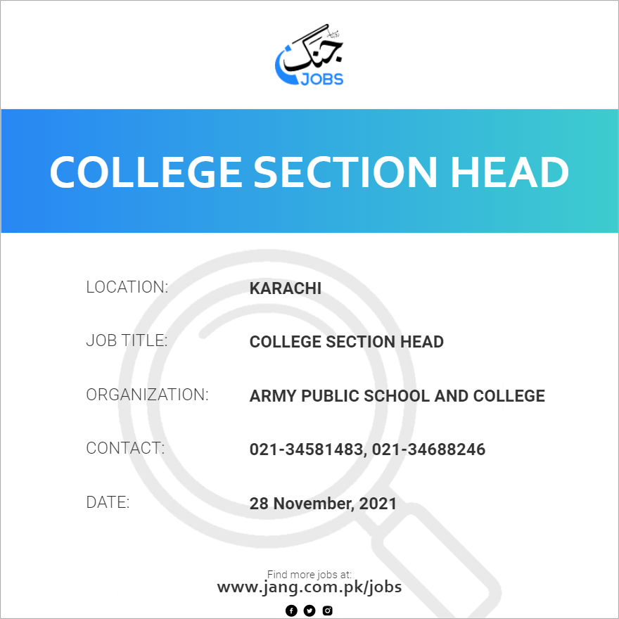 College Section Head 