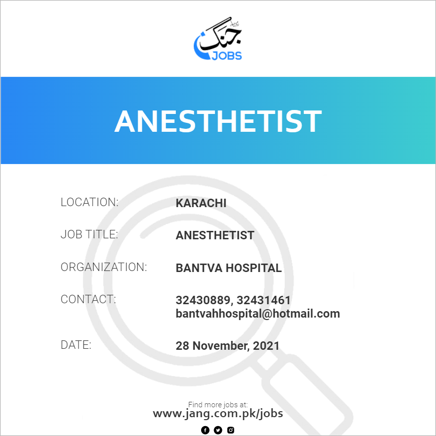 Anesthetist