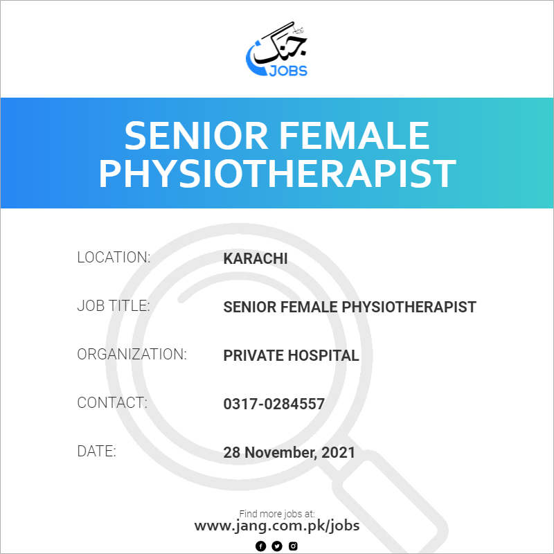 Senior Female Physiotherapist 