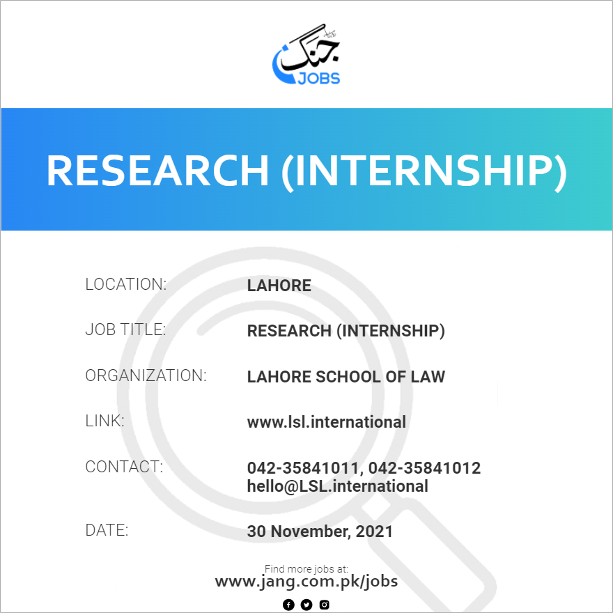 Research (Internship)