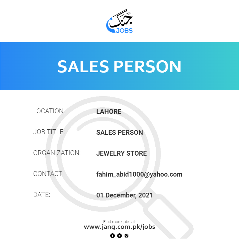 Sales Person