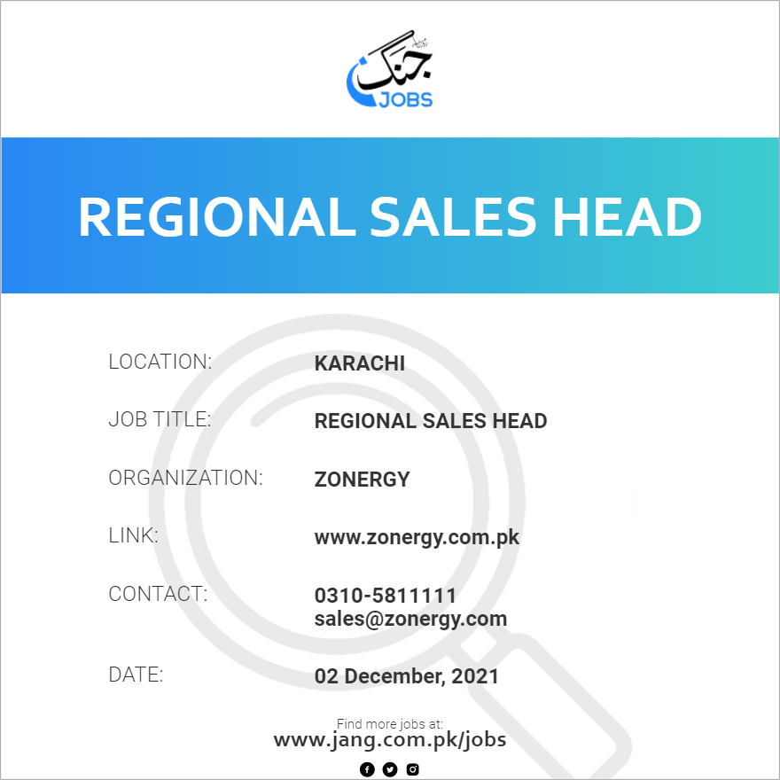 Regional Sales Head