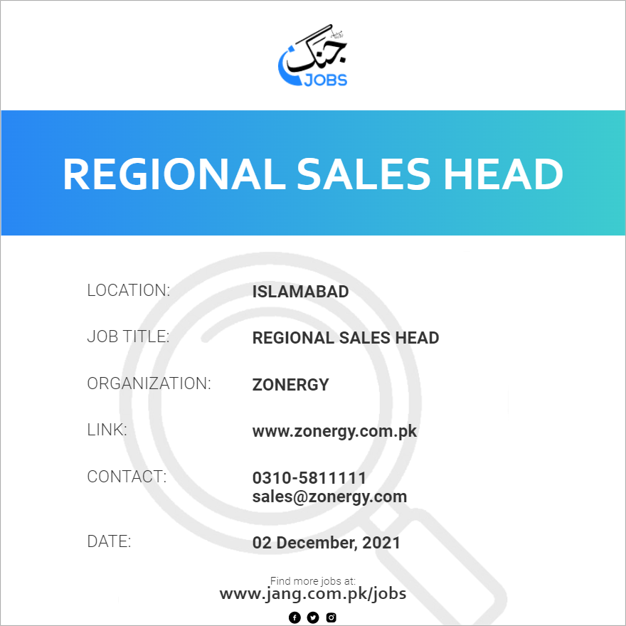 Regional Sales Head