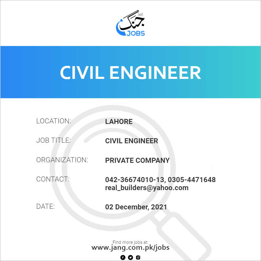 civil-engineer-job-private-company-jobs-in-lahore-29501