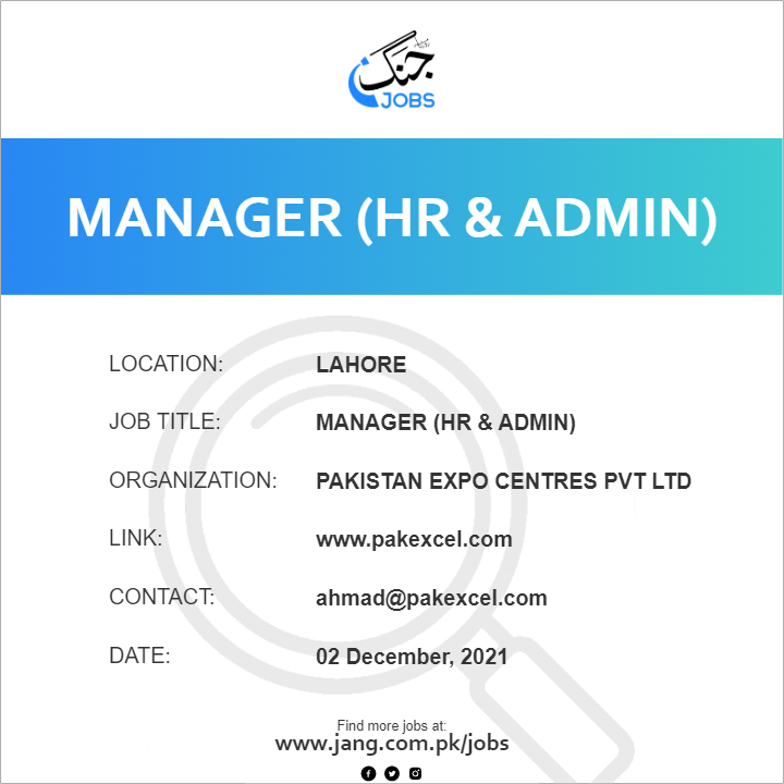 Manager (HR & Admin)