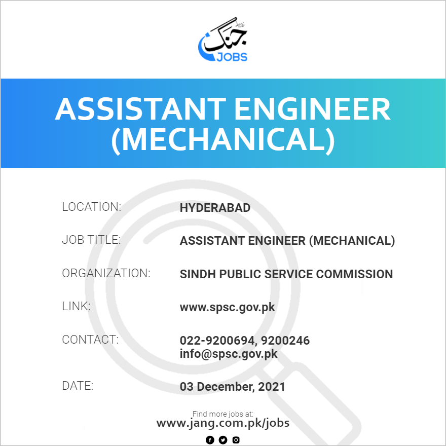 Assistant Engineer (Mechanical)