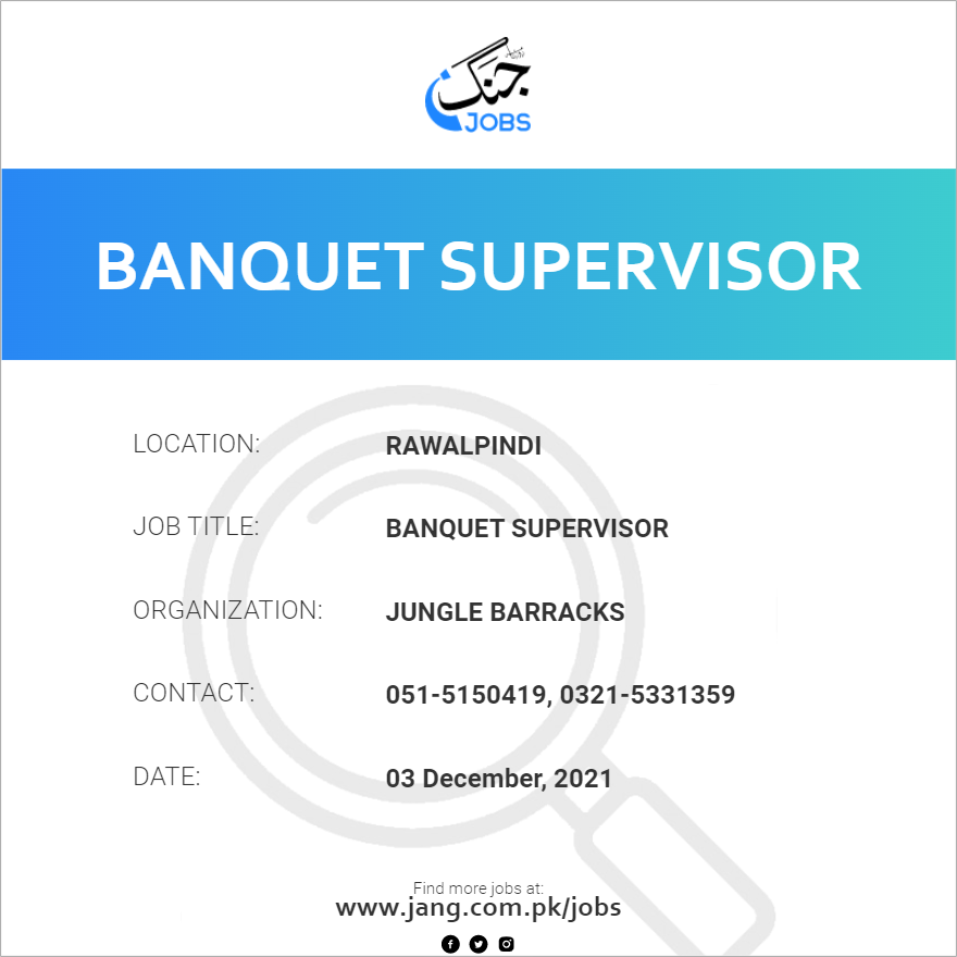 Banquet Supervisor