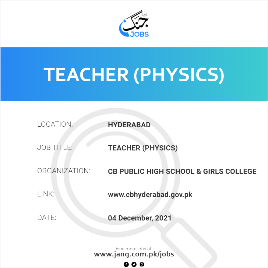 Teacher (Physics)