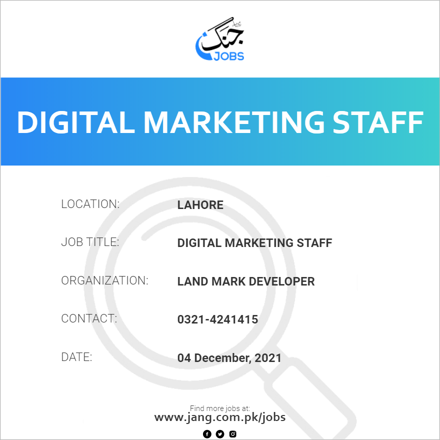 Digital Marketing Staff