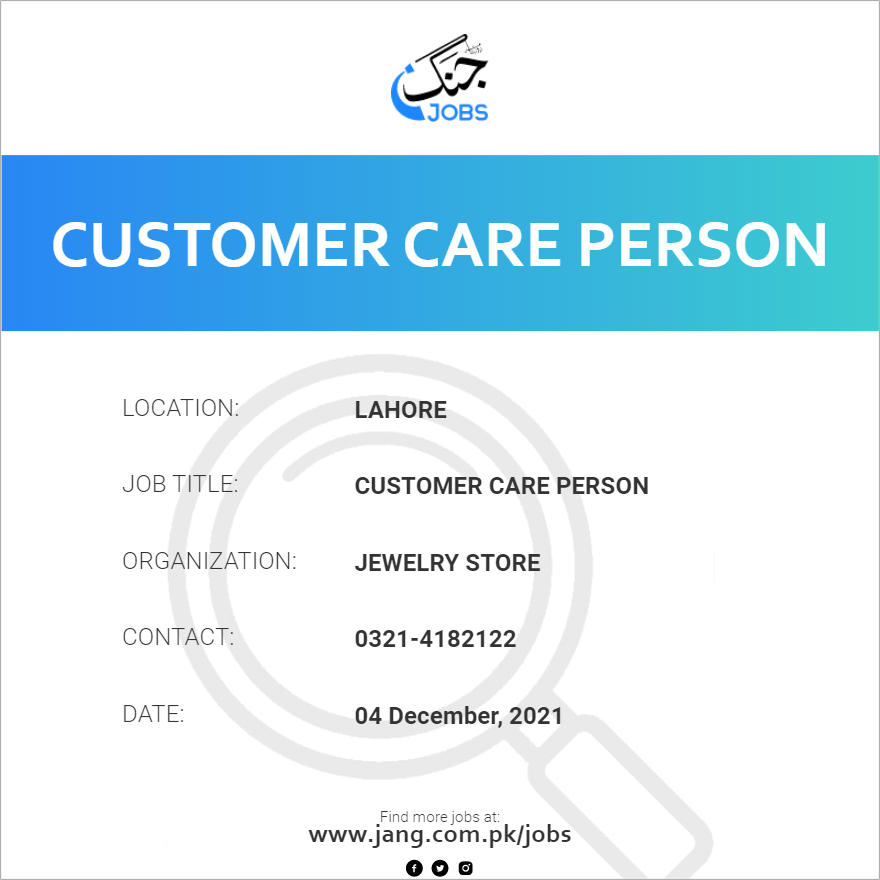Customer Care Person