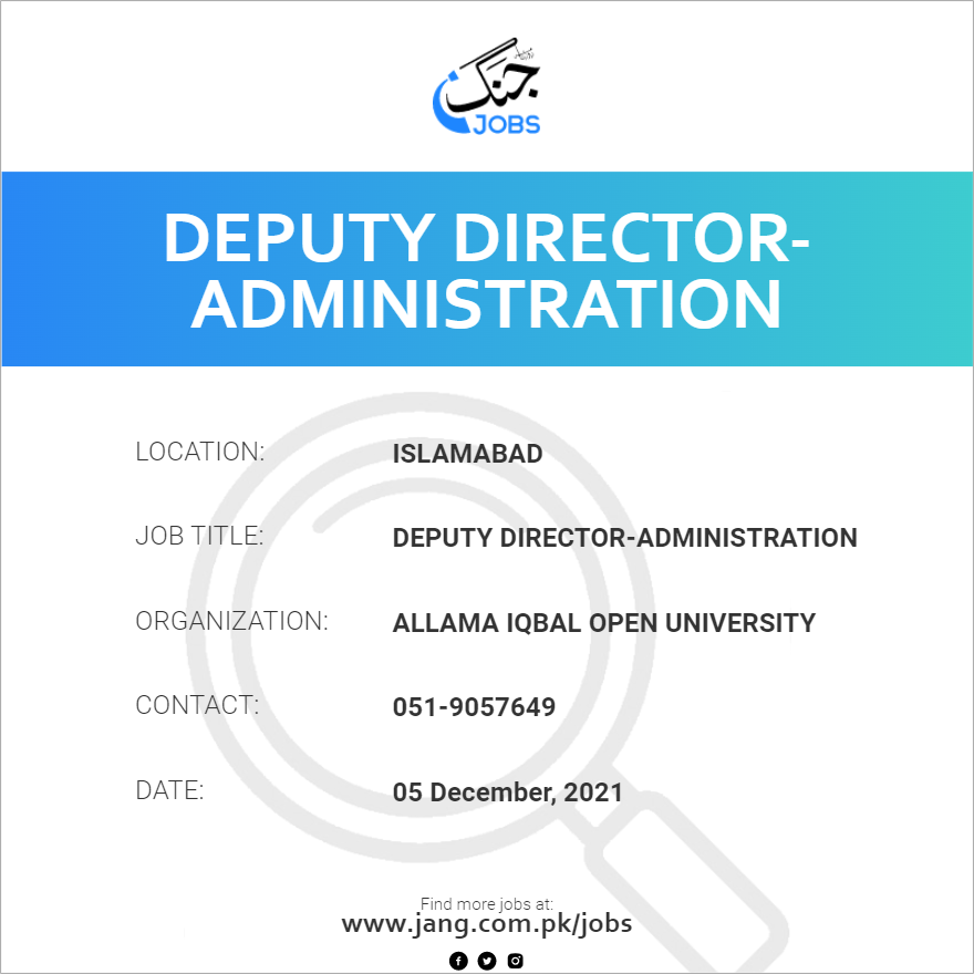 Deputy Director-Administration