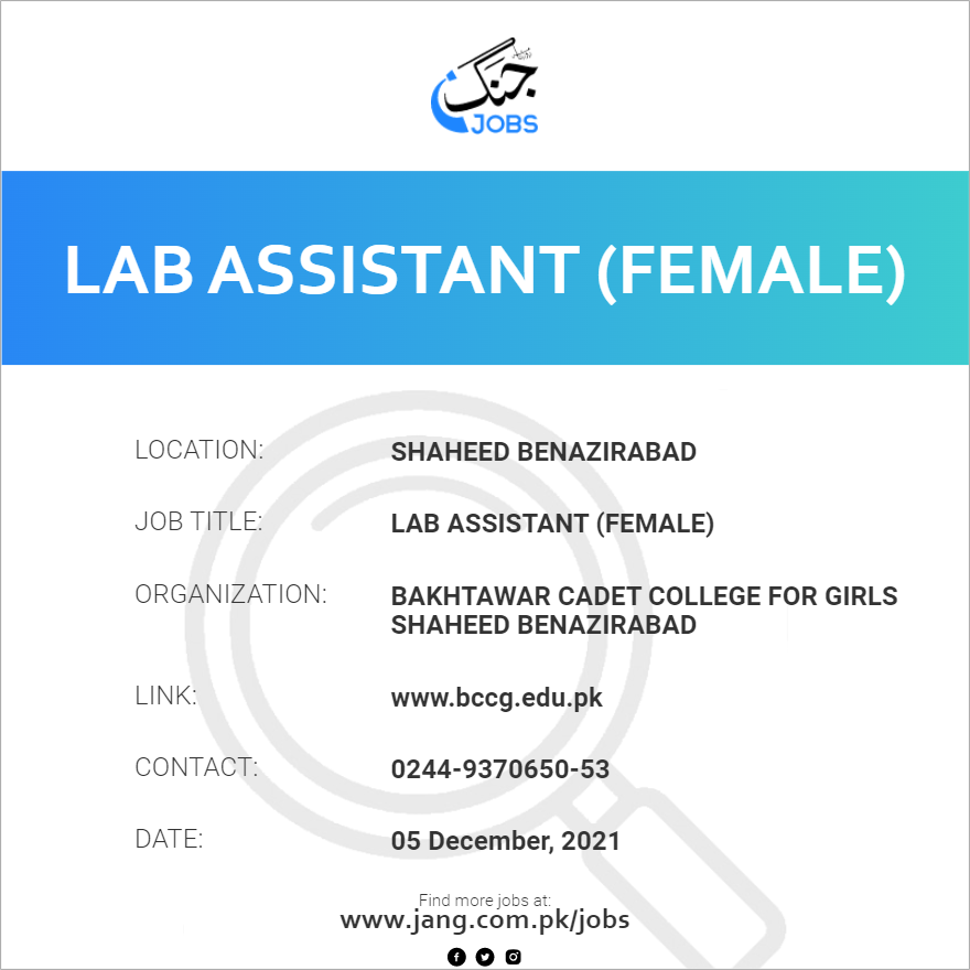 lab Assistant (Female)