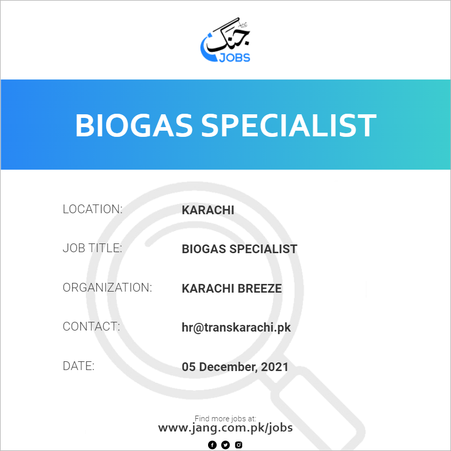 Biogas Specialist