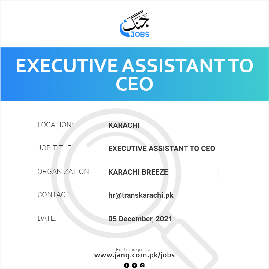 Executive Assistant To CEO