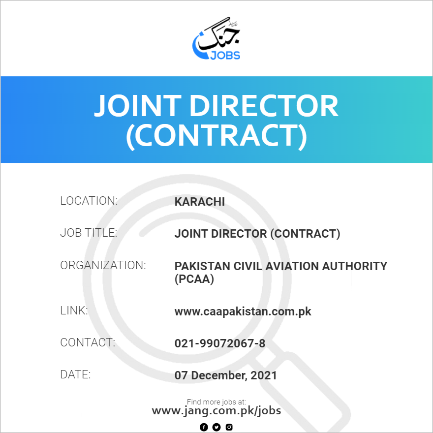 Joint Director (Contract)