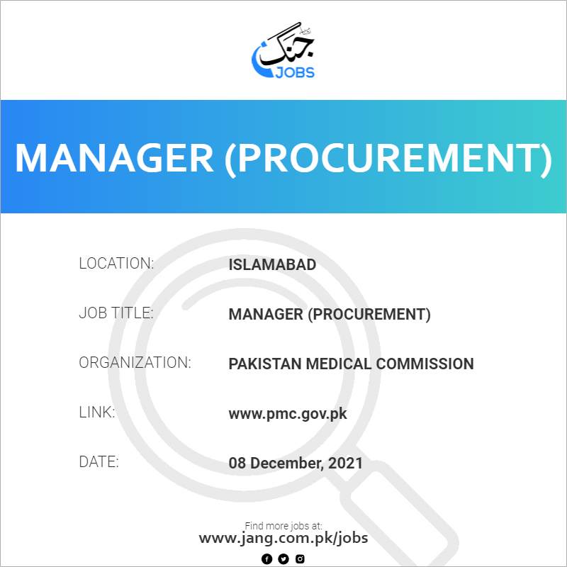 Manager (Procurement)  