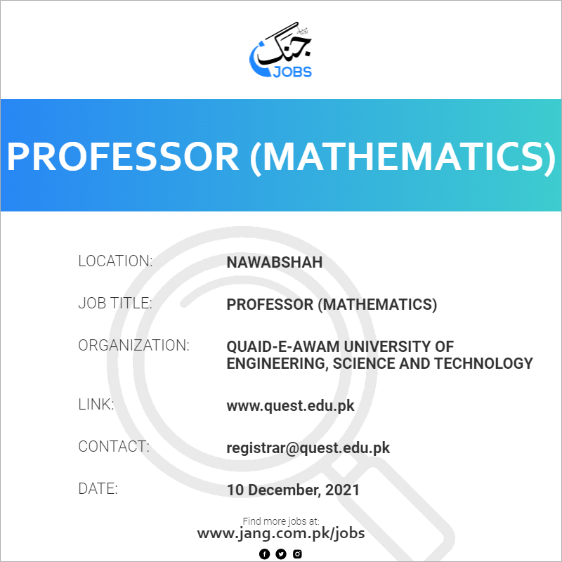 Professor (Mathematics)