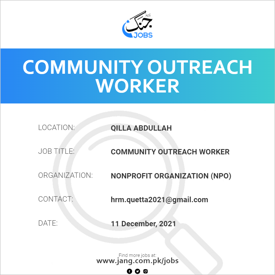 community-outreach-worker-job-nonprofit-organization-npo-jobs-in