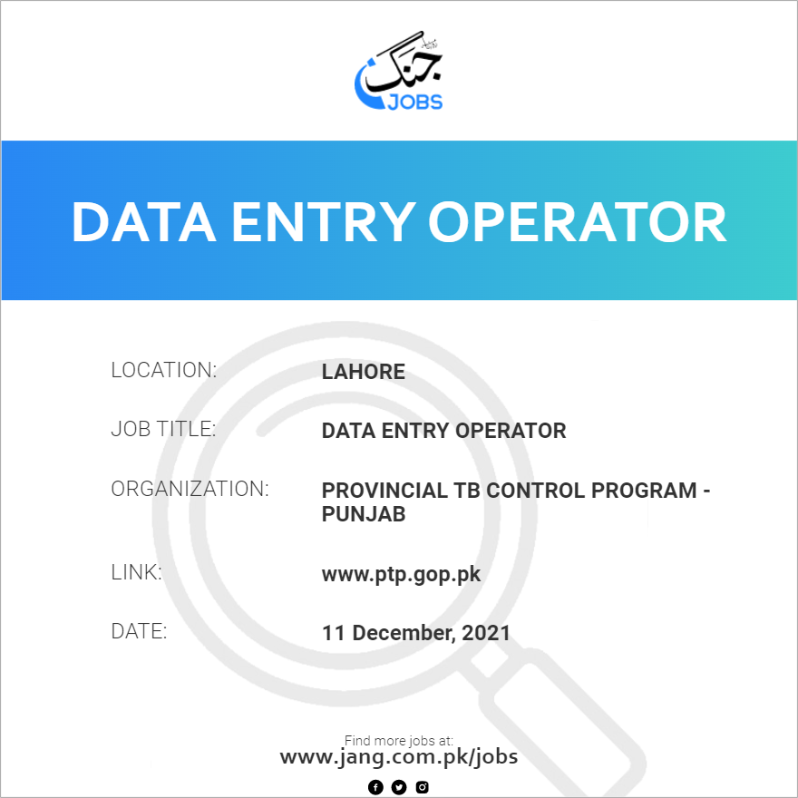 Data Entry Operator 