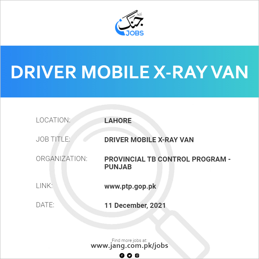 Driver Mobile X-Ray Van