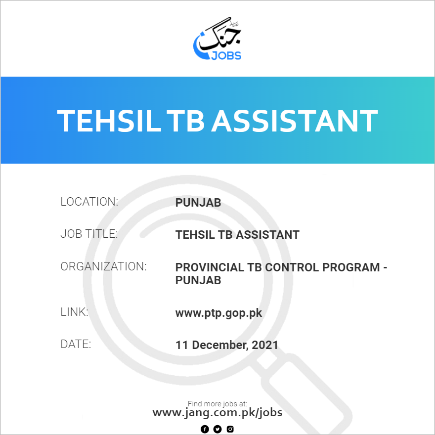 Tehsil TB Assistant