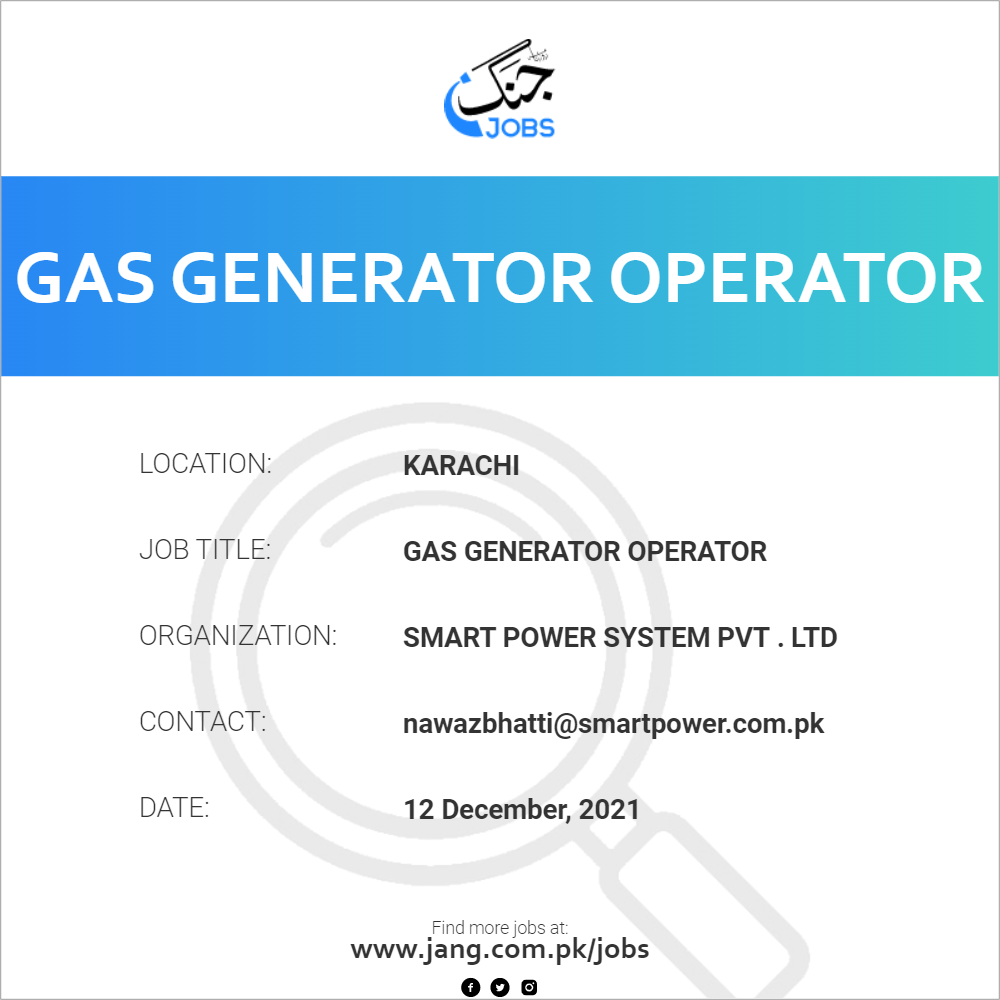 Gas Generator Operator