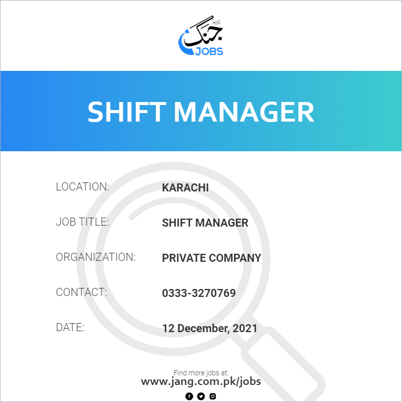 Shift Manager