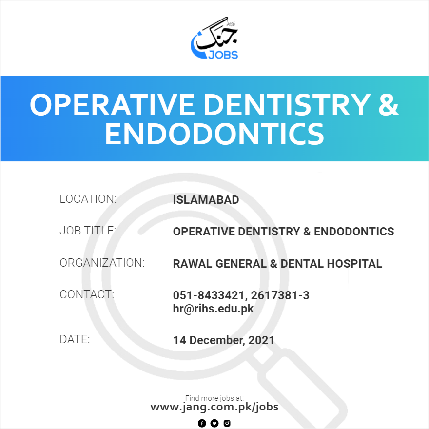 Operative Dentistry & Endodontics