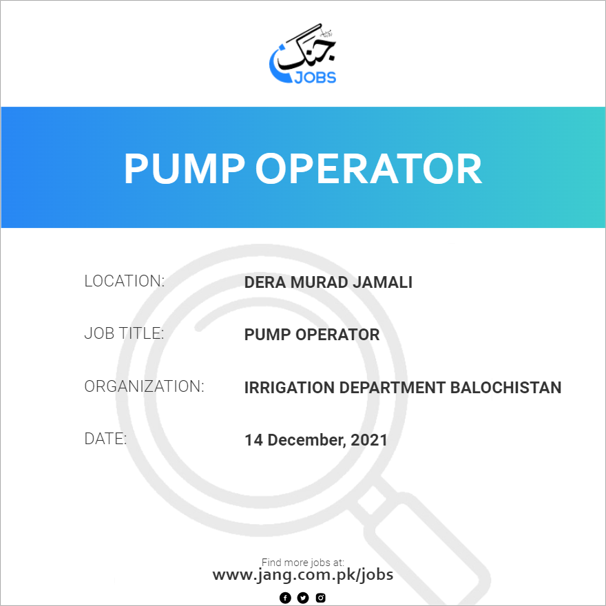 Pump Operator
