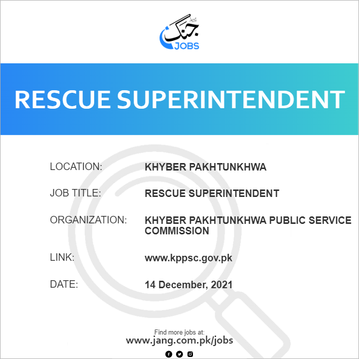 Rescue Superintendent 