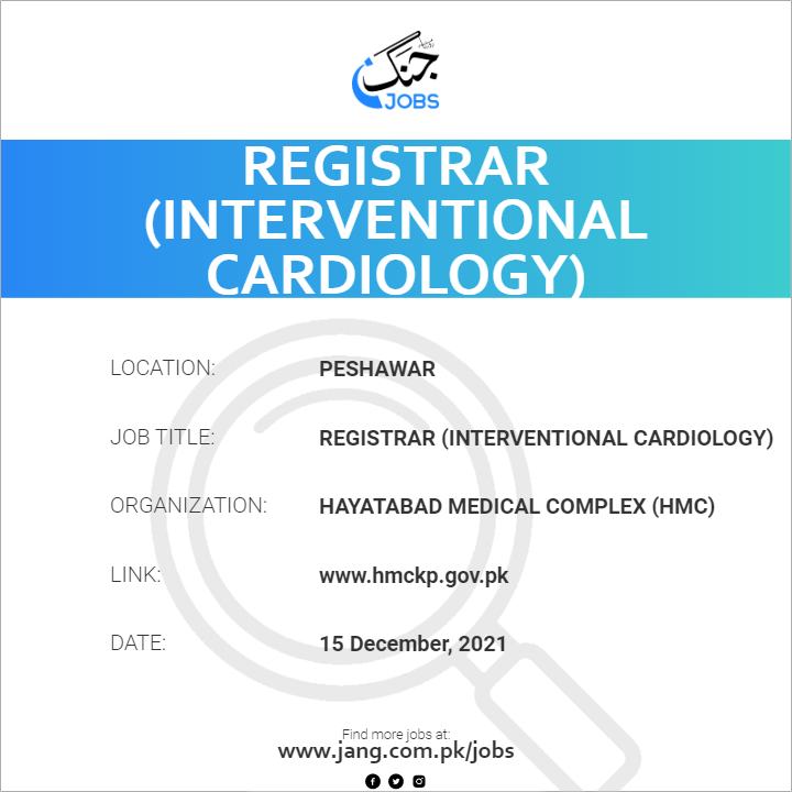 Registrar (Interventional Cardiology) 