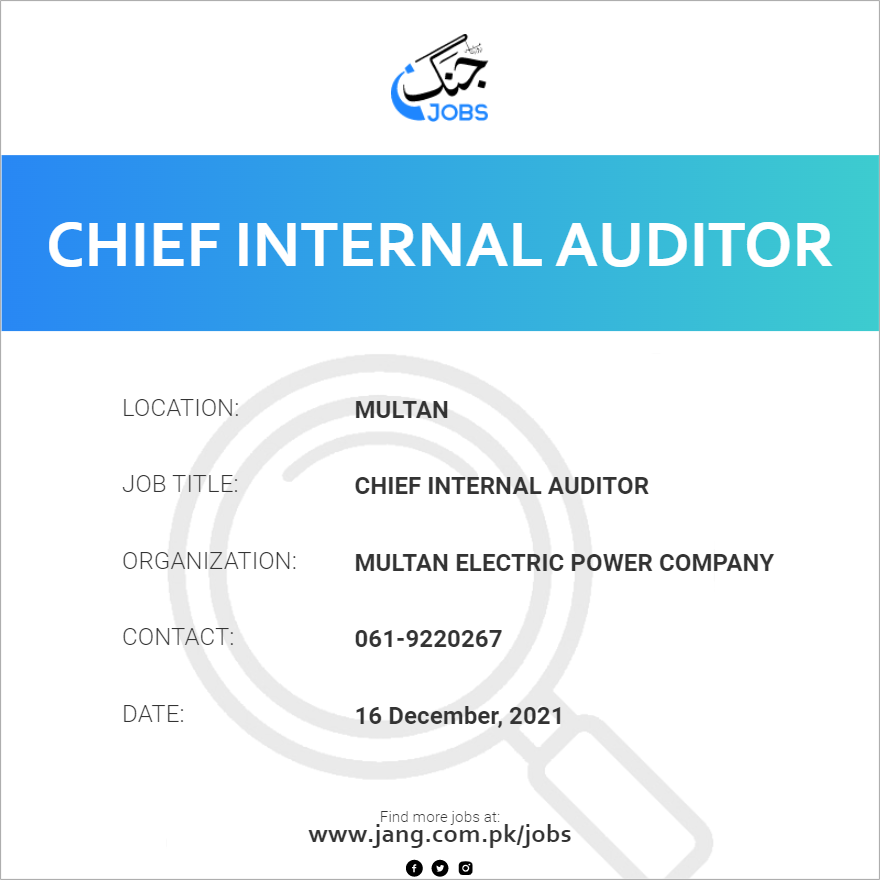 chief-internal-auditor-job-multan-electric-power-company-jobs-in