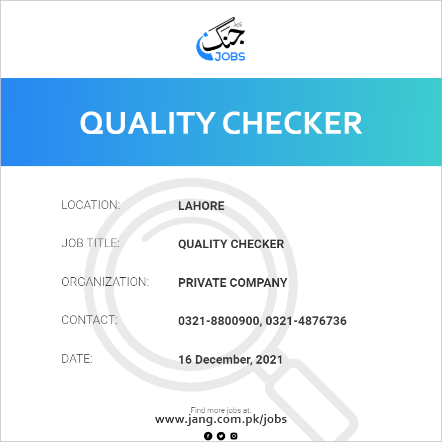 Quality Checker