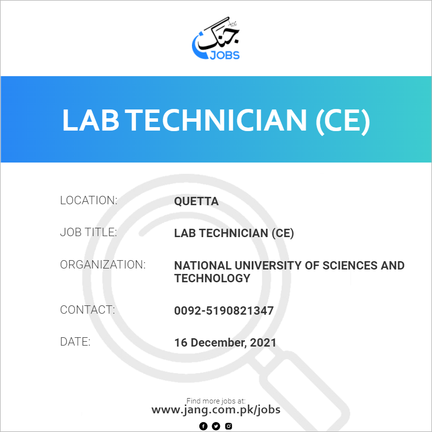 Lab Technician (CE)