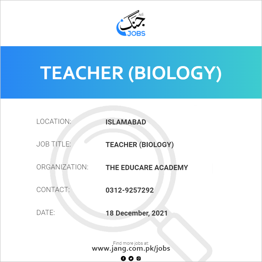 Teacher (Biology)