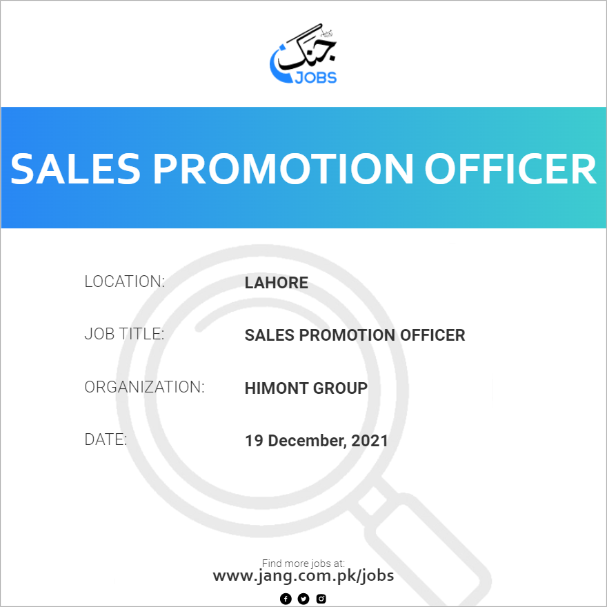 Sales Promotion Officer 