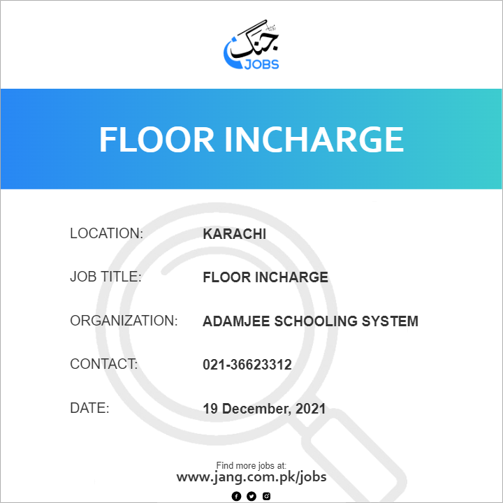 Floor Incharge