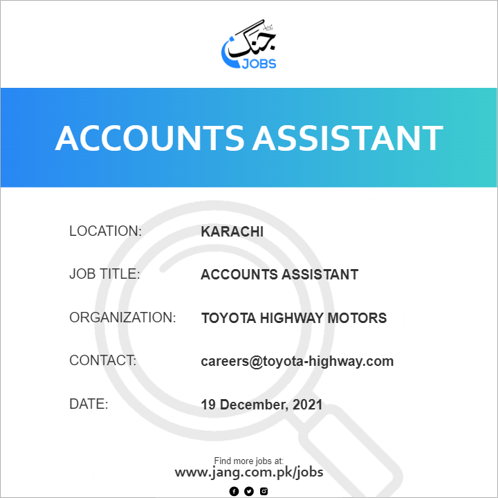 Accounts Assistant 