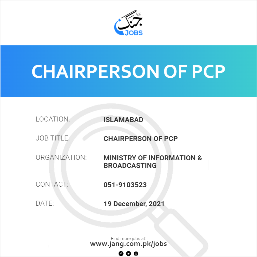 Chairperson of PCP