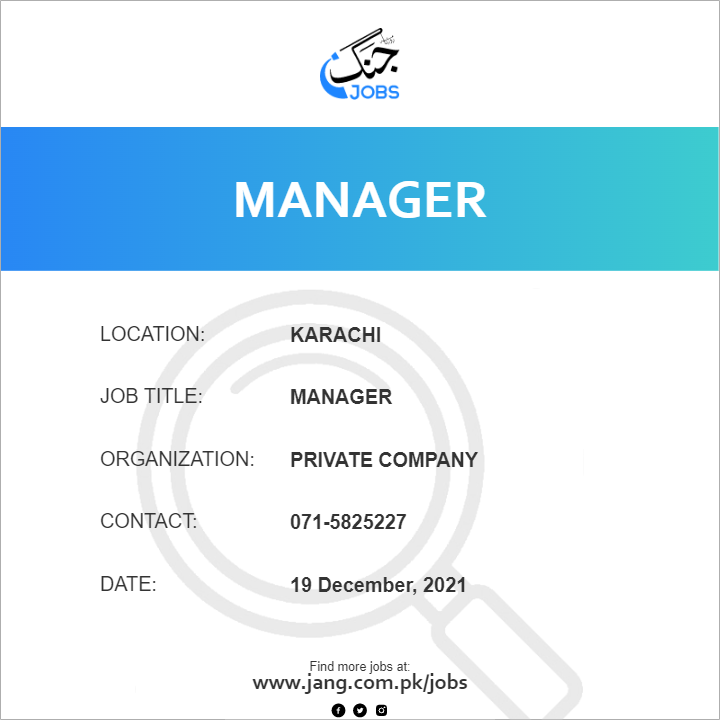 manager-job-private-company-jobs-in-karachi-31417